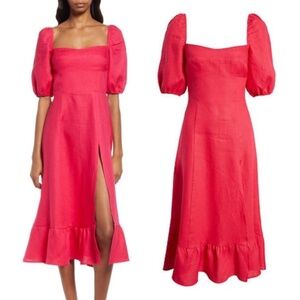 NEW Reformation Belgium Linen Dress Corvette 2